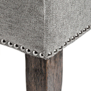 Modern Roll Top Silver Fabric Dining Chair by Lavishway | Dining Chairs-51090