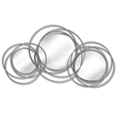Silver Trio Multi Circle Wall Art Mirror by Lavishway | Wall Mirrors-50332
