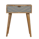 Odeon Cement Grey 1 Drawer Bedside Table by Lavishway | Bedside Tables-57439