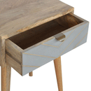 Odeon Cement Grey 1 Drawer Bedside Table by Lavishway | Bedside Tables-57443