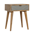 Odeon Cement Grey 1 Drawer Bedside Table by Lavishway | Bedside Tables-57438