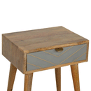 Odeon Cement Grey 1 Drawer Bedside Table by Lavishway | Bedside Tables-57442