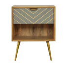 Odeon Cement Grey 1 Drawer Bedside Cabinet by Lavishway | Bedside Tables-57430