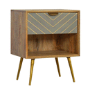 Odeon Cement Grey 1 Drawer Bedside Cabinet by Lavishway | Bedside Tables-57431