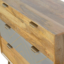 Odeon Mango Wood Grey 3 Chest Of Drawers by Lavishway | Chest Of Drawers-57426