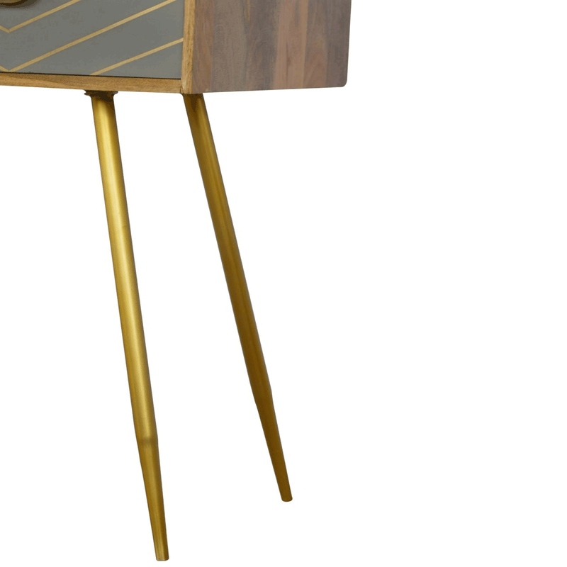 Odeon Cement Grey 1 Drawer Writing Desk by Lavishway | Reclaimed Wood Desks-57413