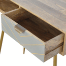 Odeon Cement Grey 1 Drawer Writing Desk by Lavishway | Reclaimed Wood Desks-57410