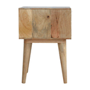 Odeon White Carved 1 Drawer Bedside Table by Lavishway | Bedside Tables-57402