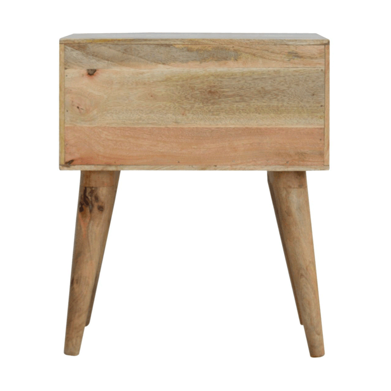 Odeon White Carved 1 Drawer Bedside Table by Lavishway | Bedside Tables-57401