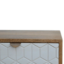 Odeon White Carved 1 Drawer Bedside Table by Lavishway | Bedside Tables-57406