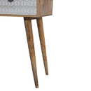 Odeon White Carved 2 Drawers Console Table by Lavishway | Hallway Console Table-57395