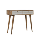 Odeon White Carved 2 Drawers Console Table by Lavishway | Hallway Console Table-57390