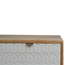 Odeon White Carved 2 Drawers Media Unit by Lavishway | TV Units Cabinets-57389