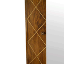 Aurora Chestnut Finish Mirror Door Cabinet by Lavishway | Cupboards & Cabinets-57379