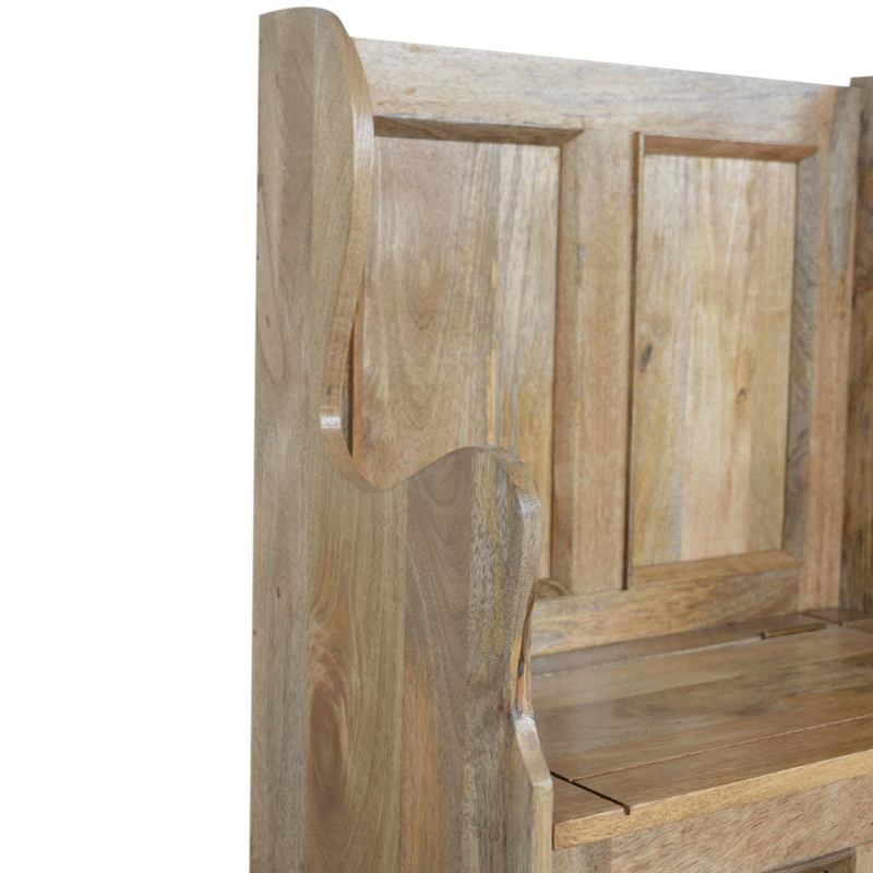 Mali Solid Wood Monks Storage Bench by Lavishway | Benches & Storage Benches-57364