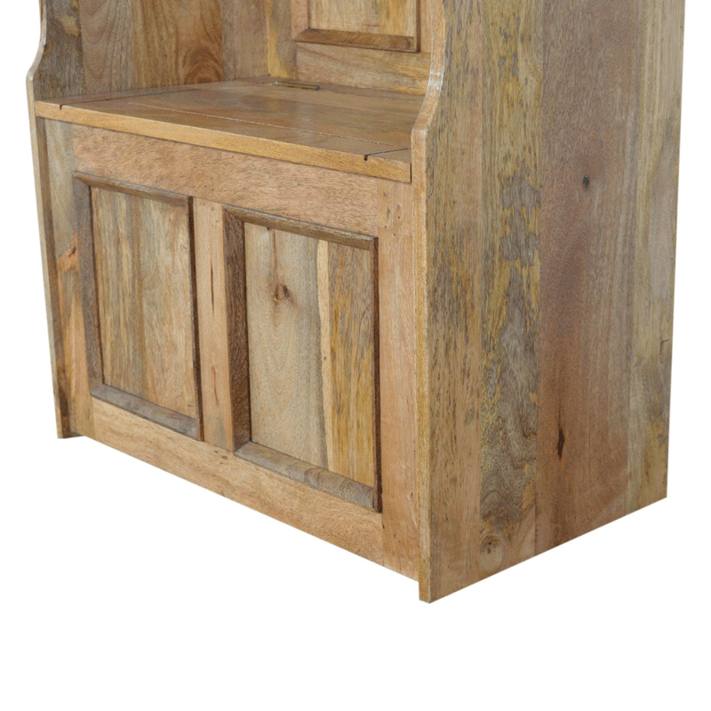 Mali Solid Wood Monks Storage Bench by Lavishway | Benches & Storage Benches-57366