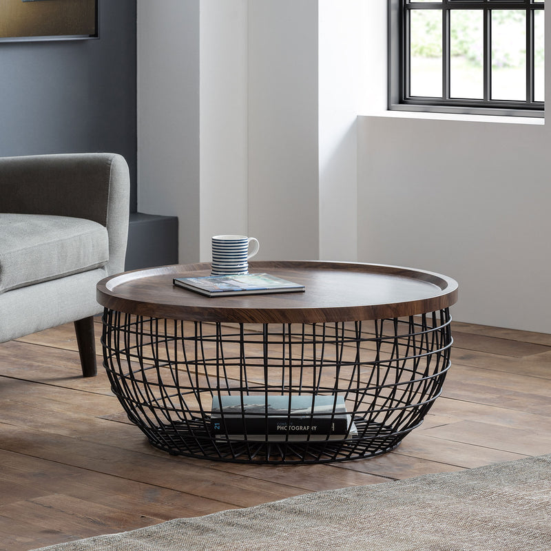 Smithson Wooden top Storage Coffee Table by Lavishway | Coffee Tables-60788