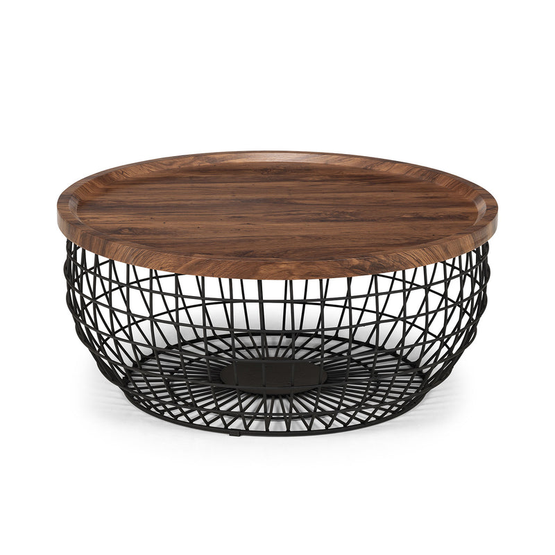 Smithson Wooden top Storage Coffee Table by Lavishway | Coffee Tables-60792