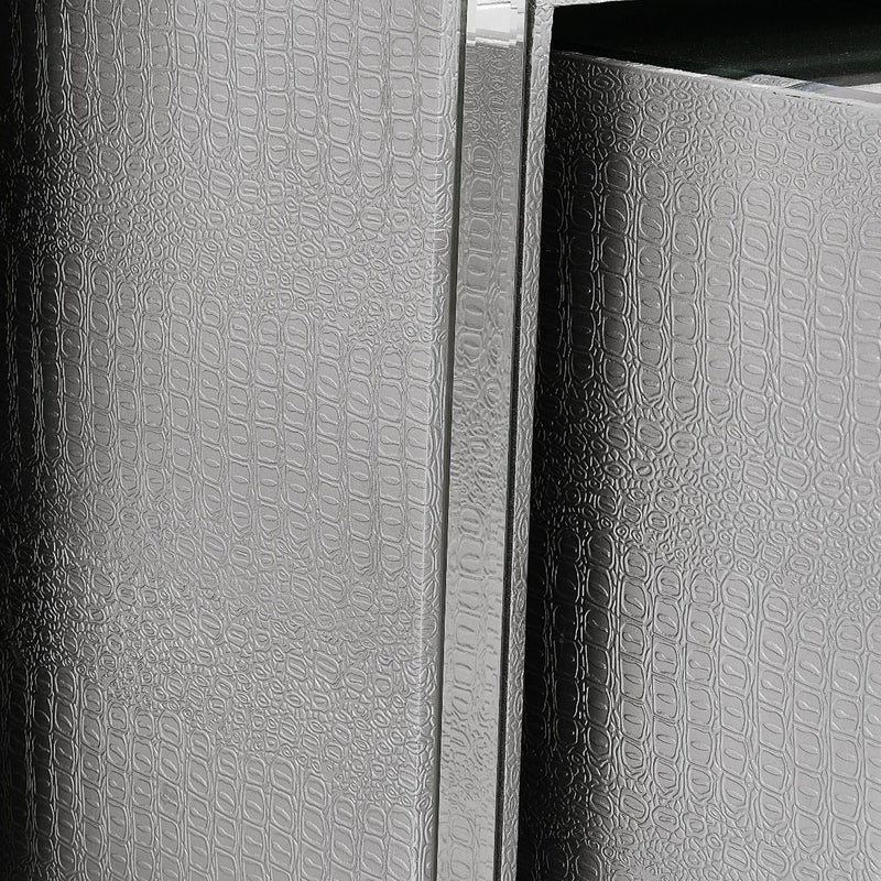 Sofia Glass Silver Nest of 3 Tables by Lavishway | Nest of Tables-23803