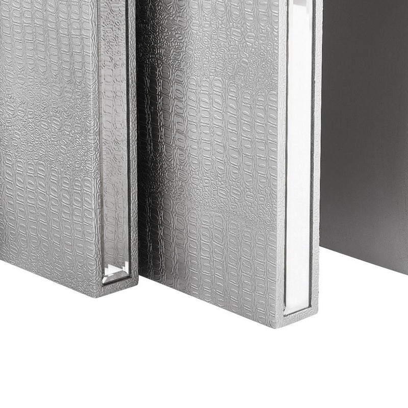 Sofia Glass Silver Nest of 3 Tables by Lavishway | Nest of Tables-23802