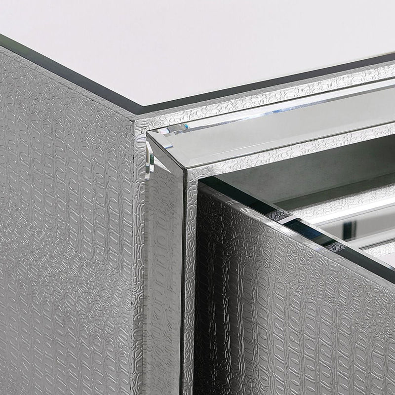 Sofia Glass Silver Nest of 3 Tables by Lavishway | Nest of Tables-23801