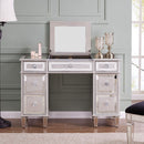 Sofia Mirrored Silver Dressing Table by Lavishway | Dressing Tables-23431