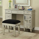 Sofia Mirrored Silver Dressing Table by Lavishway | Dressing Tables-23434
