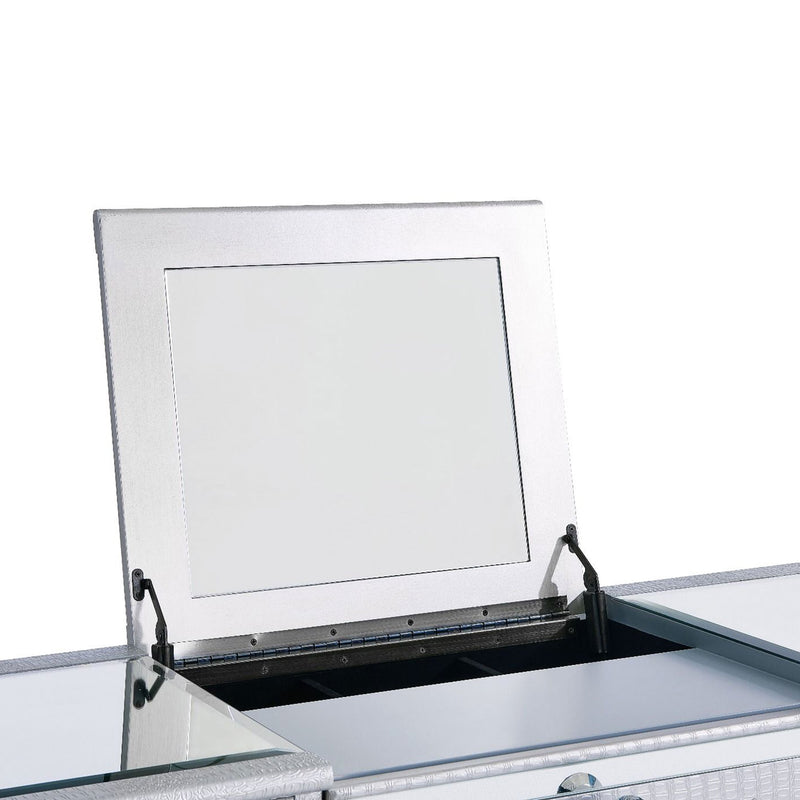 Sofia Mirrored Silver Dressing Table by Lavishway | Dressing Tables-23440