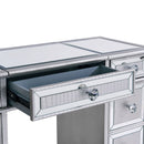 Sofia Mirrored Silver Dressing Table by Lavishway | Dressing Tables-23439