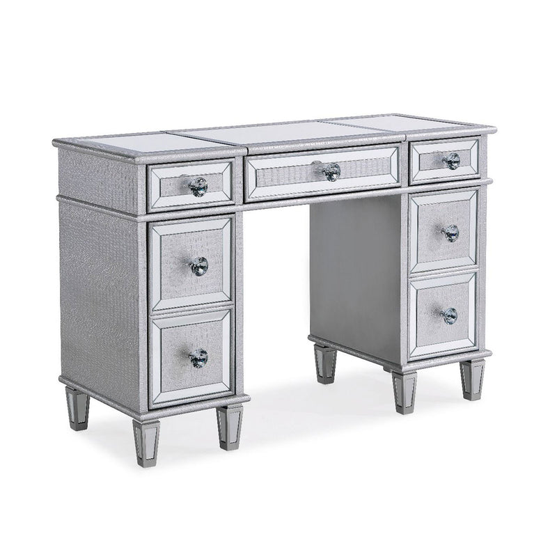 Sofia Mirrored Silver Dressing Table by Lavishway | Dressing Tables-23438
