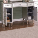 Sofia Mirrored Silver Dressing Table by Lavishway | Dressing Tables-23436