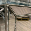 Sofia Silver Glass Top Round Dining Table by Lavishway | Dining Tables-23780