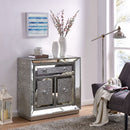 Sofia Silver Mirrored 2 Door & 1 Drawer Chest by Lavishway | Chest Of Drawers-24028