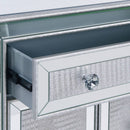 Sofia Silver Mirrored 2 Door & 1 Drawer Chest by Lavishway | Chest Of Drawers-24036