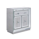 Sofia Silver Mirrored 2 Door & 1 Drawer Chest by Lavishway | Chest Of Drawers-24029