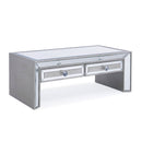 Sofia Silver Mirrored 2 Drawers Coffee Table by Lavishway | Coffee Tables-23847