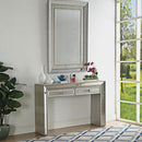 Sofia Silver Mirrored 2 Drawers Console Table by Lavishway | Hallway Console Table-23825
