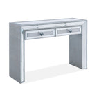 Sofia Silver Mirrored 2 Drawers Console Table by Lavishway | Hallway Console Table-23834