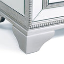 Sofia Silver Mirrored 2 Drawers Bedside Table by Lavishway | Bedside Tables-24045