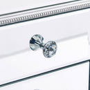 Sofia Silver Mirrored 2 Drawers Bedside Table by Lavishway | Bedside Tables-24044