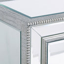 Sofia Silver Mirrored 2 Drawers Bedside Table by Lavishway | Bedside Tables-24043