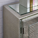 Sofia Silver Mirrored 3 Doors Sideboard by Lavishway | Sideboards-23980