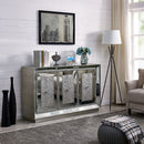 Sofia Silver Mirrored 3 Doors Sideboard by Lavishway | Sideboards-23977