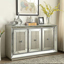 Sofia Silver Mirrored 3 Doors Sideboard by Lavishway | Sideboards-23976