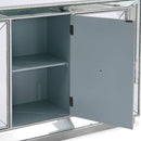 Sofia Silver Mirrored 3 Doors Sideboard by Lavishway | Sideboards-23985