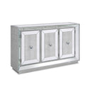 Sofia Silver Mirrored 3 Doors Sideboard by Lavishway | Sideboards-23982