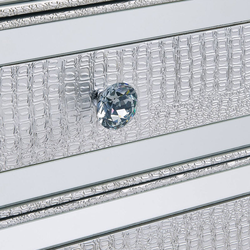 Sofia Silver Mirrored 3 Drawers Chest by Lavishway | Chest Of Drawers-23944