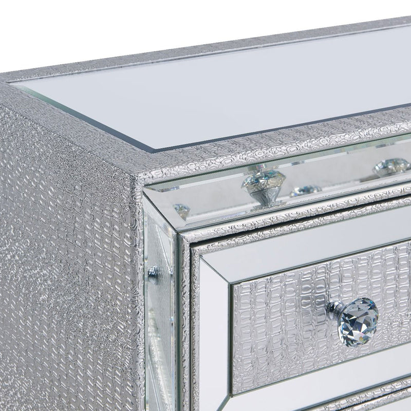 Sofia Silver Mirrored 3 Drawers Chest by Lavishway | Chest Of Drawers-23943