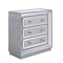 Sofia Silver Mirrored 3 Drawers Chest by Lavishway | Chest Of Drawers-23942