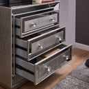 Sofia Silver Mirrored 3 Drawers Chest by Lavishway | Chest Of Drawers-23941